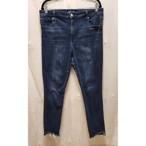 Gap Denim Women 16/33 Blue Jeans High Rise Versatile Legging Ripped Stylish